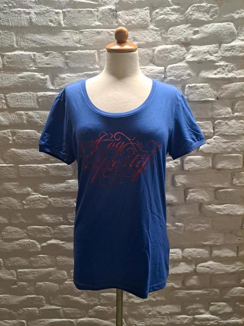 T-shirt le coq sportif maat 40, Kleding | Dames, Tops, Zo goed als nieuw, Maat 38/40 (M), Blauw, Korte mouw, Verzenden