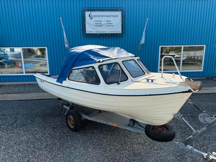 Rana 17, Watersport en Boten, Vis- en Consoleboten, Gebruikt, 6 meter of meer, Polyester, Ophalen