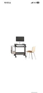 Verrijdbare bureau trolley thuiswerkplek, Computers en Software, Laptoptafels, Ophalen of Verzenden, Zo goed als nieuw