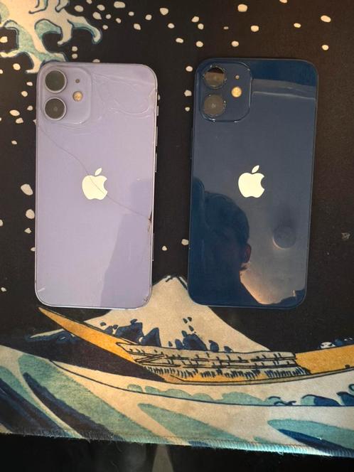 Iphone 12 mini 2x, Telecommunicatie, Mobiele telefoons | Apple iPhone, Zo goed als nieuw, 128 GB, Zonder abonnement, Zonder simlock