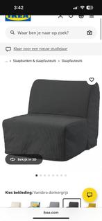 LYCKSELE HÅVET Slaapfauteuil - Donkergrijs, Huis en Inrichting, Ophalen, Gebruikt, Stof, 75 tot 100 cm
