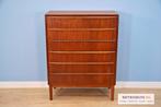 Deense vintage ladenkast teak retro 1960s, Ophalen, Gebruikt, 5 laden of meer, 100 tot 150 cm