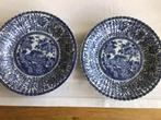 Vintage twee blauwe wandborden , merk Mosa, Antiek en Kunst, Antiek | Servies los, Ophalen of Verzenden