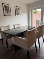 Zwart rechthoekige hoogglans eettafel!, Huis en Inrichting, Tafels | Eettafels, Gebruikt, 150 tot 200 cm, Rechthoekig, 50 tot 100 cm