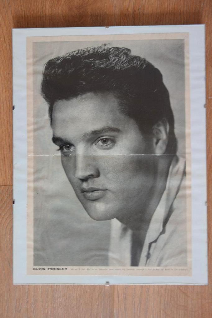 Afbeelding Elvis Presley popblad, Verzamelen, Muziek, Artiesten en Beroemdheden, Zo goed als nieuw, Foto of Kaart, Ophalen of Verzenden