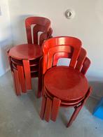 Bruno Rey Stoelen - Vintage Rood - 11 stuks, Ophalen, Gebruikt, Vijf, Zes of meer stoelen, Rood