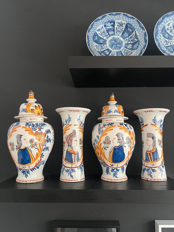 Antiek  kaststel circa 1780, Antiek en Kunst, Antiek | Vazen, Ophalen of Verzenden