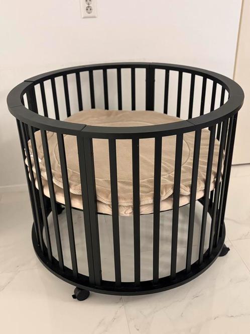 Europe Baby Circa Ronde Box Mat Zwart, Kinderen en Baby's, Boxen, Zo goed als nieuw, Rond, Boxkleed, Ophalen
