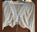 Ibiza Bohemian Blouse beige met kant, Kleding | Dames, Blouses en Tunieken, Maat 38/40 (M), Beige, Ophalen of Verzenden, Zo goed als nieuw