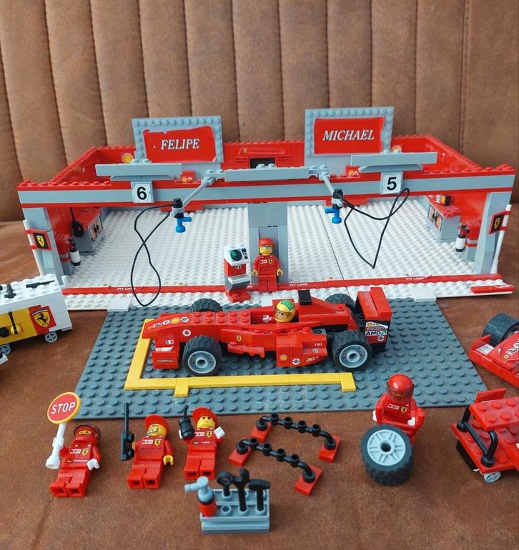 LegoRacers 8144 Ferrari 248 F1Schumacher/Massa Pit editie., Kinderen en Baby's, Speelgoed | Duplo en Lego, Gebruikt, Lego, Complete set