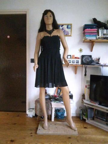 Cocktailjurk zwart, maat 36, Barbara Schwarzer beschikbaar voor biedingen