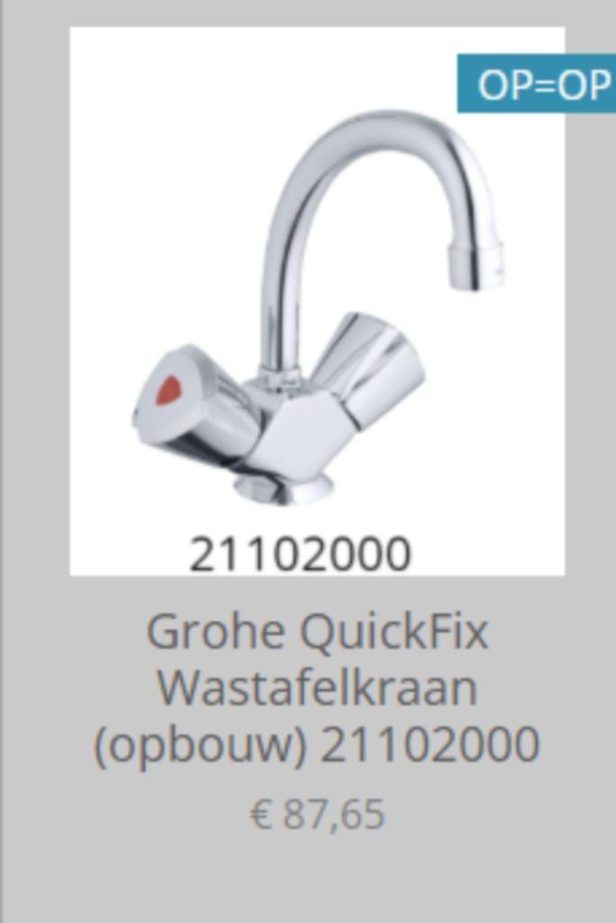 Grohe QuickFix Wastafelkraan (opbouw) 21102000, Doe-het-zelf en Verbouw, Sanitair, Nieuw, Kraan, Ophalen of Verzenden