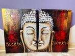 2-Delig Buddha Schilderij, Ophalen, Zo goed als nieuw, Schilderij, 75 tot 100 cm