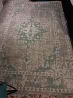 Turquoise grijs wit vintage vloerkleed, Ophalen, 200 cm of meer, Zo goed als nieuw, Grijs
