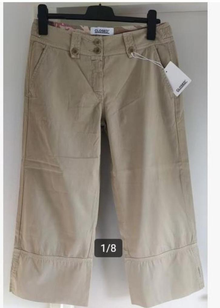NIEUW!! CLOSED prachtige beige wideleg VAN 165 VOOR 25 EURO!, Kleding | Dames, Broeken en Pantalons, Nieuw, Maat 38/40 (M), Beige