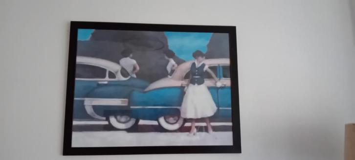 Chris Bennett Kunstwerk - Auto & Figuren, Antiek en Kunst, Kunst | Tekeningen en Foto's, Ophalen of Verzenden