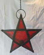 Vintage HANGER in een stervorm - Rood glas, Antiek en Kunst, Antiek | Glas en Kristal, Ophalen
