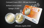 2 euro Nederland 200 jaar koninkrijk BU in coincard KNM 2013, Ophalen of Verzenden, Koningin Beatrix, Euro's