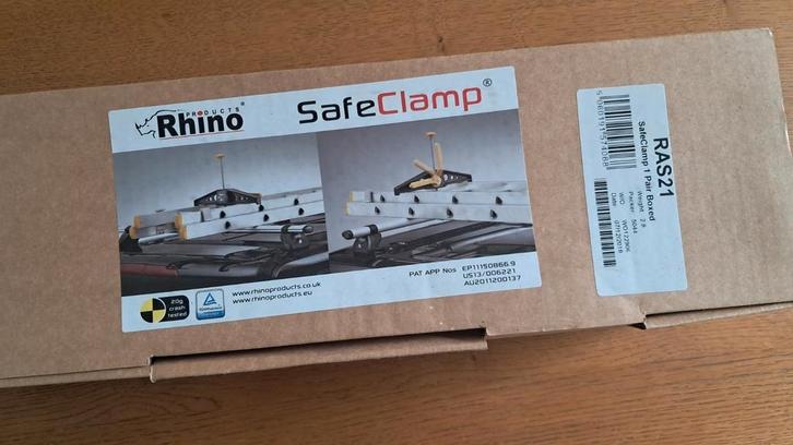 Rhino SafeClamp
Nieuw  RAS21 WO122906 safe clamp, Auto diversen, Dakdragers, Nieuw, Ophalen of Verzenden