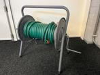 Tuinslanghaspel met slang, Tuin en Terras, Ophalen, Gebruikt, Tuinslanghaspel