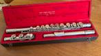 Dwarsfluit zilve Grassi, Ophalen of Verzenden, Gebruikt, Met koffer of tas