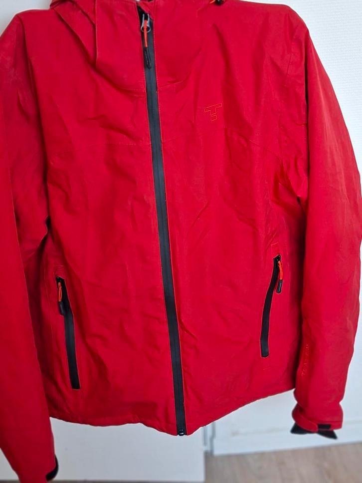 Rode Tenson jas - Maat 42/44 (L), Kleding | Dames, Jassen | Zomer, Zo goed als nieuw, Maat 42/44 (L), Rood, Ophalen of Verzenden