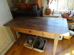 Franse antieke eiken? tafel / sidetable met lade, Antiek en Kunst, Ophalen
