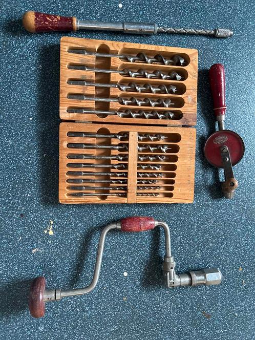 Vintage Handboor Set met Boren en Gereedschap Antiek Gereeds, Antiek en Kunst, Antiek | Gereedschap en Instrumenten, Ophalen