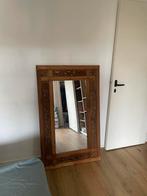 Houten Spiegel met Houtsnijwerk, Ophalen, Gebruikt, 100 tot 150 cm, 75 tot 100 cm