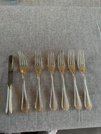 Christofle Chinon 6x diner vorken izgst en 1x dessert mes, Ophalen