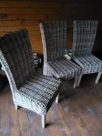 3 nieuwe rieten eetkamerstoelen, Huis en Inrichting, Stoelen, Ophalen, Nieuw