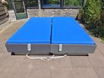 Medisch hoog laag bed  dubbel mkb 2000, Huis en Inrichting, Slaapkamer | Bedden, Ophalen, Verstelbaar, 90 cm, Ziet er niet uit als ziekenhuis bed, stof om rand heen
