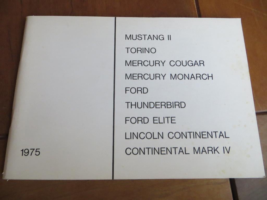NL instructieboek Ford USA 1975 Mustang Cougar Thunderbird, Auto diversen, Handleidingen en Instructieboekjes, Ophalen of Verzenden