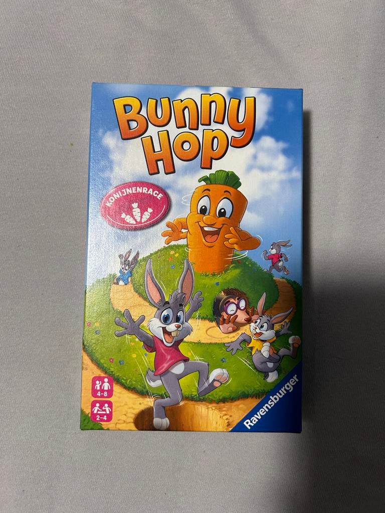 Bunny Hop Konijnenrace - Ravensburger, Een of twee spelers, Ophalen of Verzenden, Zo goed als nieuw, Reisspel