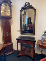 Antieke spiegel met mahonie trumeau tafel, Ophalen, Rechthoekig
