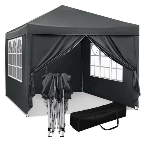 Easy up partytent 3x3 grijs, Tuin en Terras, Partytenten, Nieuw, Partytent, Minder dan 5 meter, Minder dan 4 meter, Ophalen of Verzenden
