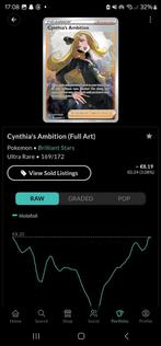 Cynthia's Ambition (Full Art) -  AP 9 Graded, Ophalen of Verzenden, Zo goed als nieuw, Losse kaart, Foil