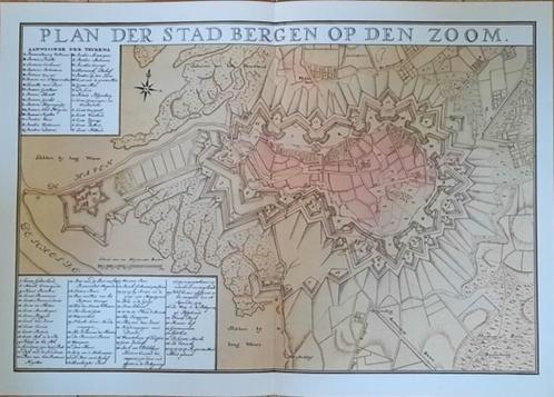 Plan der Stad Bergen op den Zoom - Plattegrond Bergen op Zoo, Boeken, Atlassen en Landkaarten, Zo goed als nieuw, Overige typen