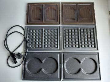 3 soorten wisselplaten voor vintage Tefal 74150 tostimaker beschikbaar voor biedingen