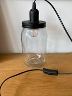 Glazen Vaas met lamp in deksel, Ophalen of Verzenden, Zo goed als nieuw