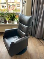 Donker bruine leren relaxstoel Prominent, Ophalen, Minder dan 75 cm, Leer, Zo goed als nieuw