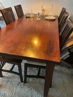 Eettafel kersenhout en stoelen, Huis en Inrichting, Tafels | Eettafels, Ophalen, Gebruikt, Eenvoudig, 50 tot 100 cm