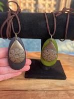 Oosterse Boho Ibiza mandala ketting metaal en hout, Overige kleuren, Nieuw, Ophalen of Verzenden, https://verburgtvintage.nl/#contact