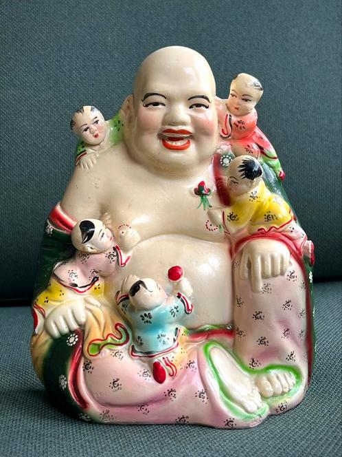 Vintage porseleinen Boeddha beeld met kinderen / spaarpot, Antiek en Kunst, Antiek | Porselein, Ophalen of Verzenden