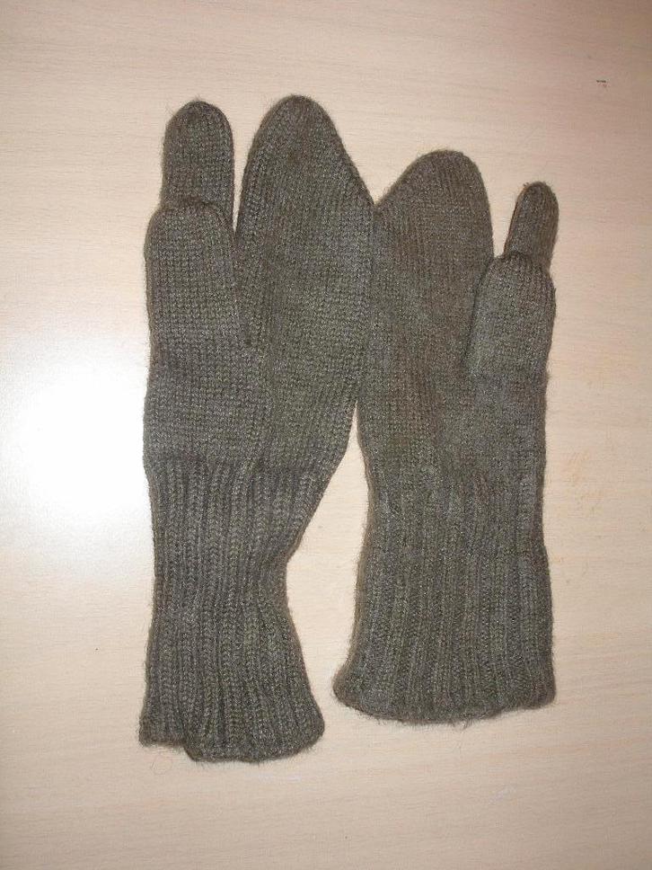 Wollen handschoenen met schietvinger, Verzamelen, Militaria | Algemeen, Landmacht, Kleding of Schoenen, Nederland, Ophalen of Verzenden