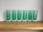 6 Luminarc Esmerald groen champagne flutes. Sekt glazen., Verzamelen, Retro, Ophalen of Verzenden, Huis en Inrichting