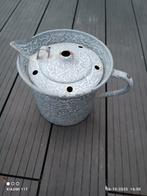 Melkkoker grijs gewolkt incl. Deksel, Antiek en Kunst, Ophalen of Verzenden