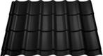 Dakpanplaten mat zwart, Zwart, Nieuw, 15 m² of meer, Metaal