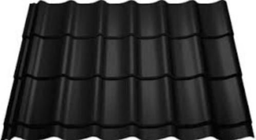 Dakpanplaten mat zwart, Doe-het-zelf en Verbouw, Dakpannen en Dakbedekking, Nieuw, Dakplaat of Dakpanplaat, Metaal, Zwart, 15 m² of meer