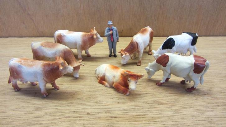 Partij koeien te koop : spoor 1 - schaal 1/32 - Bully etc., Hobby en Vrije tijd, Modeltreinen | Overige schalen, Gebruikt, Overige typen
